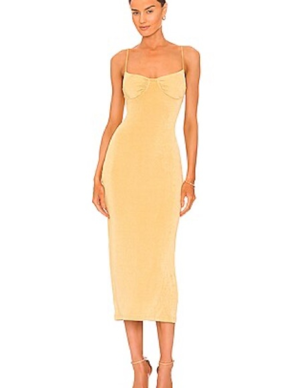MISHA Milie Dress in Sulfur from Revolve